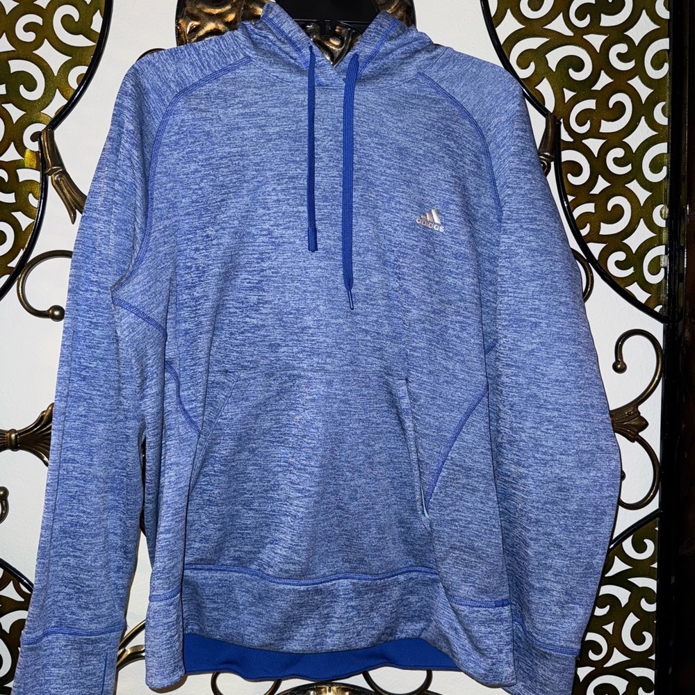 Adidas Light Blue Climawarm Hoodie Size XL